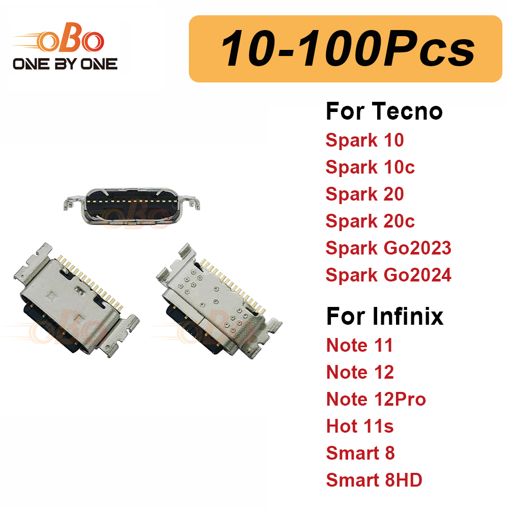 Smart Home Xiaomi Devices - 10～100個入り 充電ポート ドックプラグ Tecno Spark 10