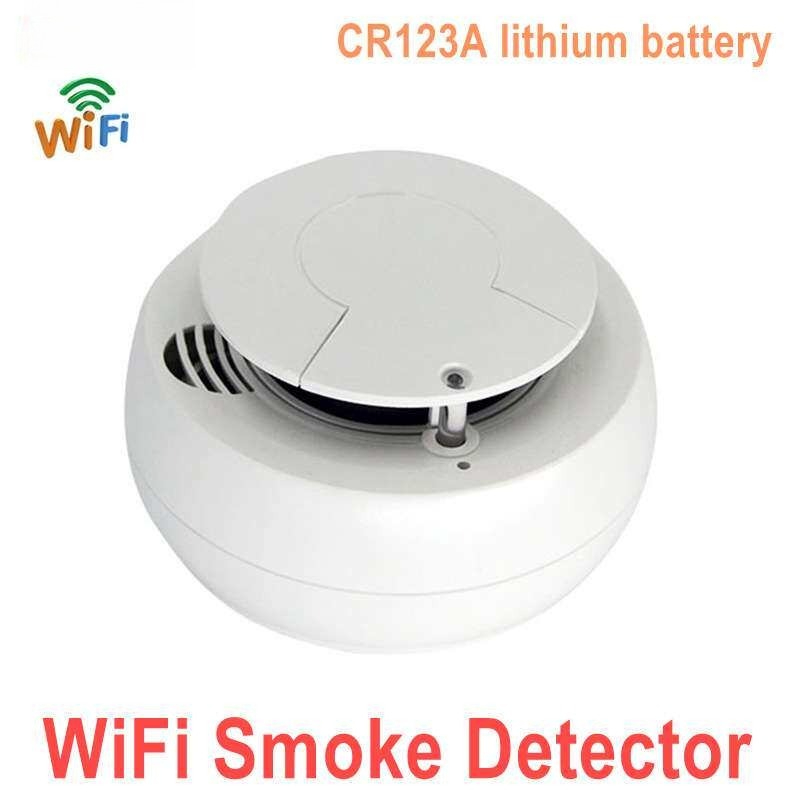 Smart Smoke Detector - WiFi スマート煙探知機 リアルタイム電話警報 火災警報器 バッテリー駆動の光電煙センサー ホームセキュリティデバイス