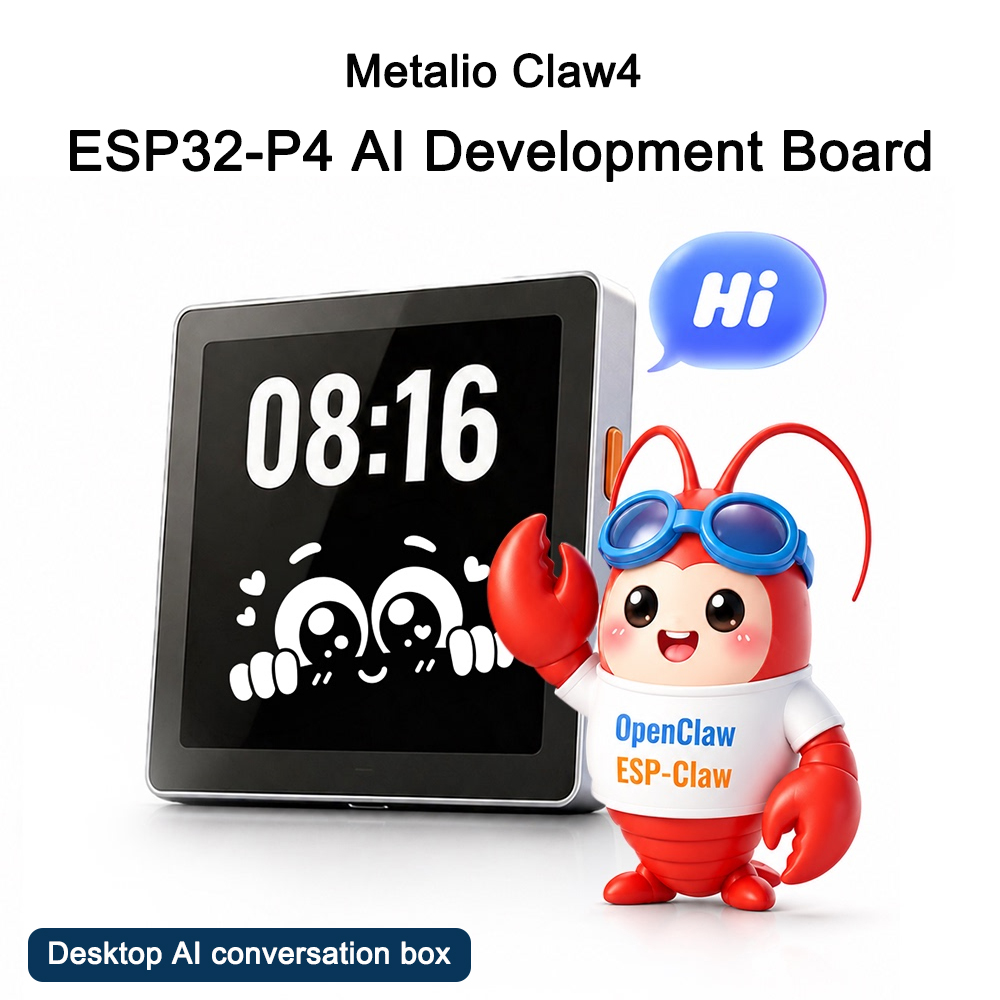 Smart Home Open Source - メタリオ クロー4 ミニAI端末 ESP32-P4 デュアルコア 3.95インチ画面