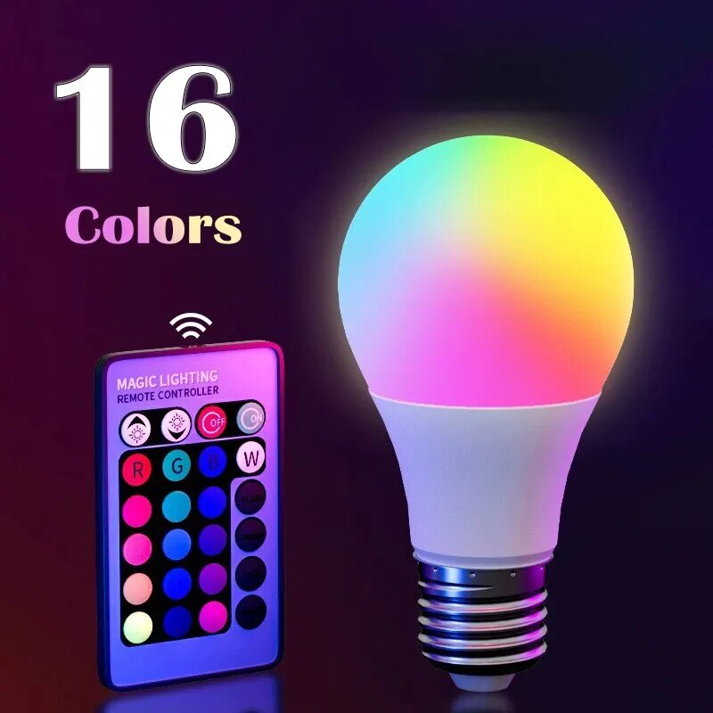 Smart Bulb - 16 色 RGB 電球 LED マルチカラー電球