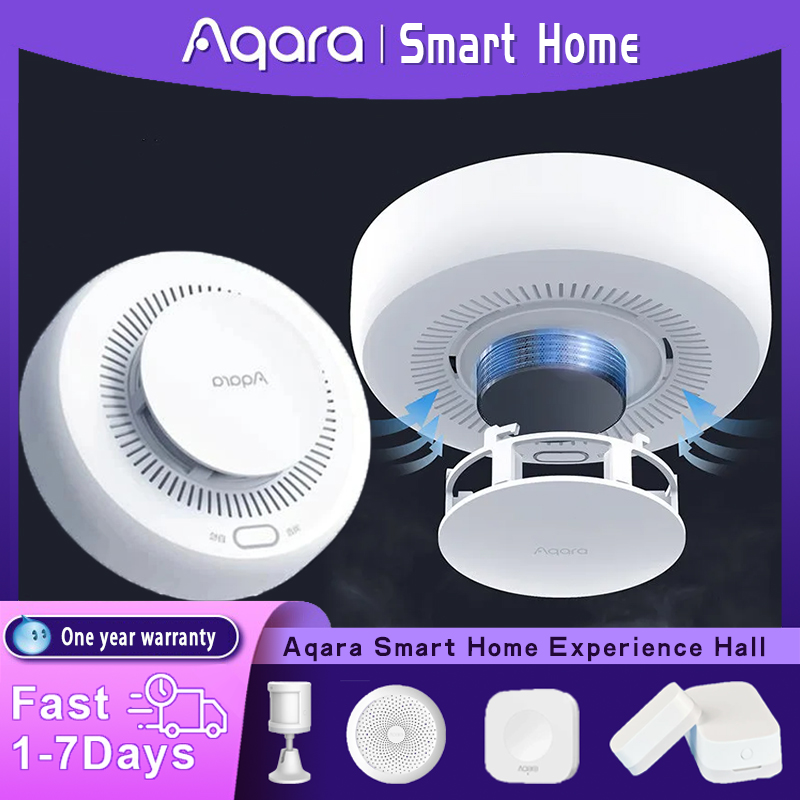 Smart Smoke Detector - Aqara-インテリジェント煙探知器Zigbee 3.0,火災警報モニター,警報器,ホームセキュリティアプリ,Xiaomi Mi HomeKitで動作