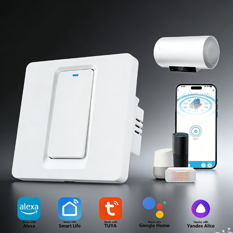Smart Home Integration - スマート給湯器スイッチ/WiFi&Bluetooth タッチコントロールは Alexa/Google Home/Smart Life APP