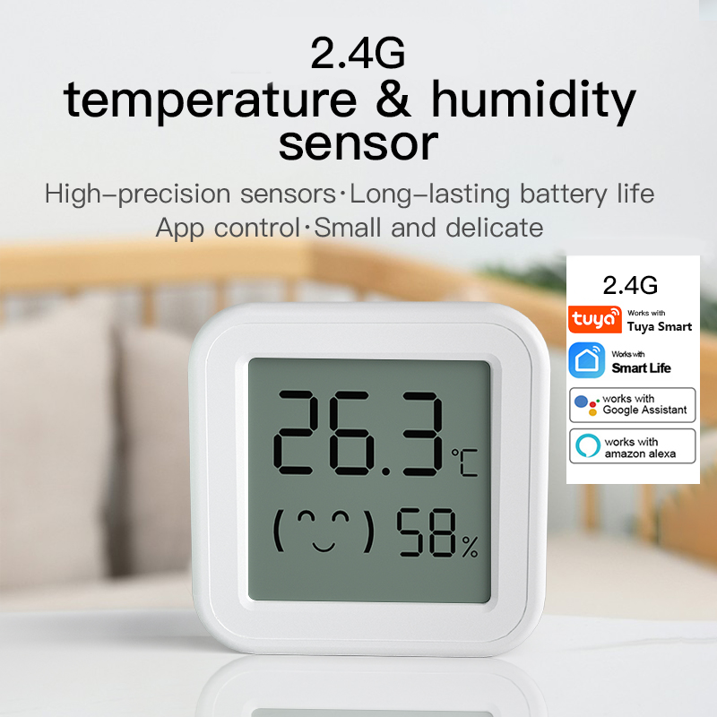 Smart Home Voice Assistant - Bluetooth 温度湿度センサーミニ LCD スクリーンスマート Tuya APP