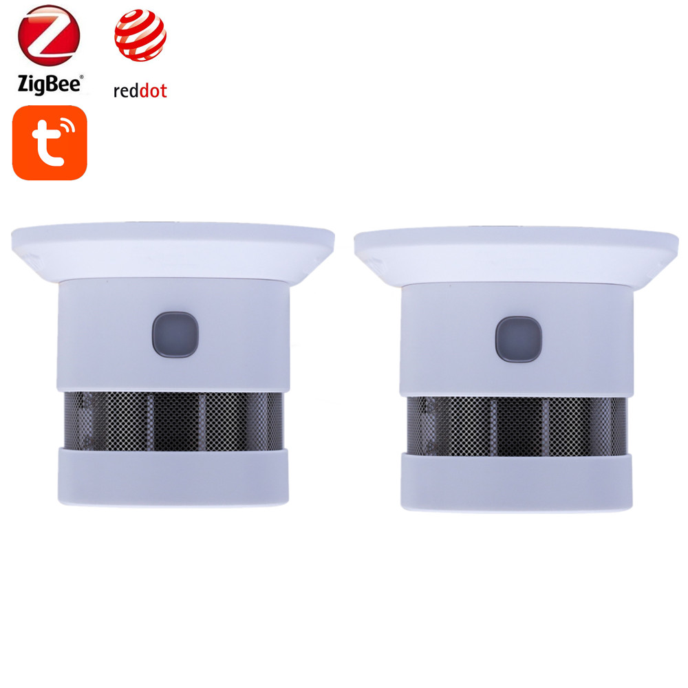 Smart Smoke Detector - Tuya スマート Zigbee 煙探知機 85dB 大音量火災予防センサー