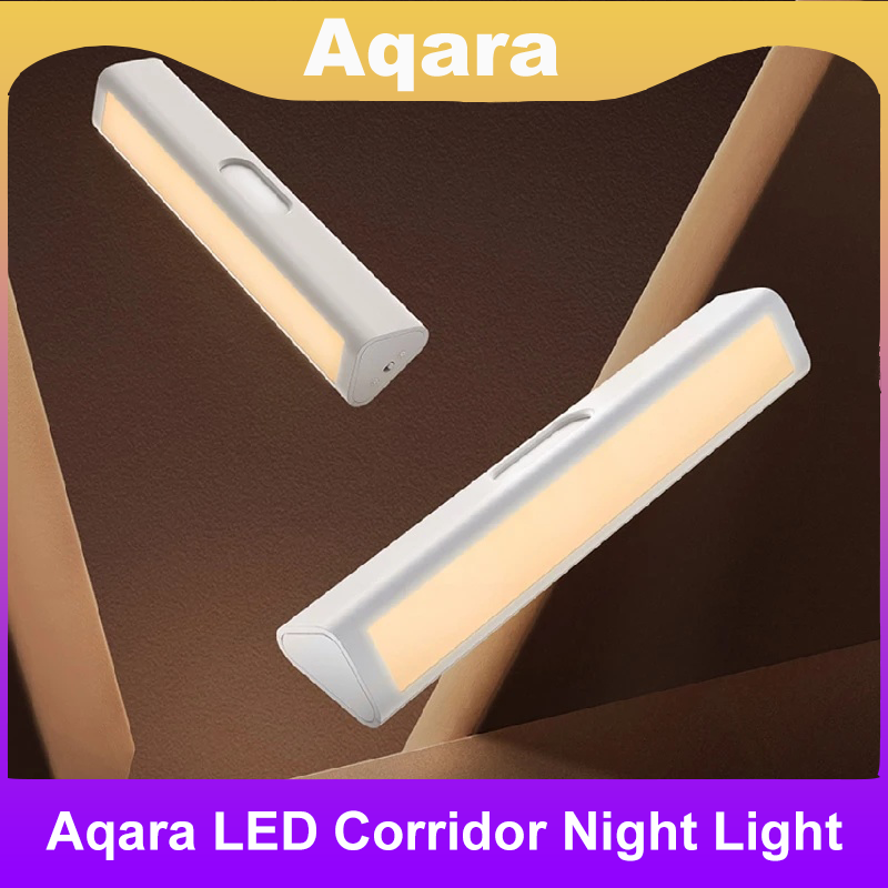 Smart Home Xiaomi Devices - シャオミスマート家庭用ベッドサイド通路,光センサー付き,Aqara led廊下ナイトライトスマート人体モーションセンサーライト