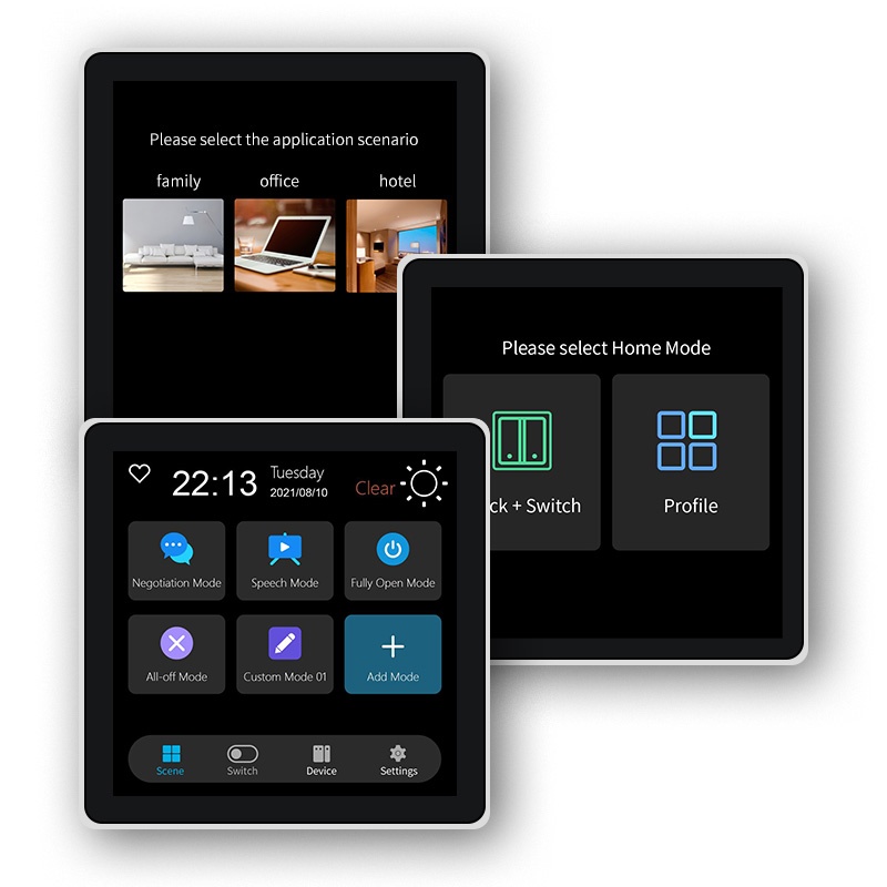 Smart Home Touchscreen Control Panel - FUERS 4 インチタッチスクリーン多機能スマート壁スイッチ T3E スイッチシーンパネルインテリジェントホームタッチスクリーン Zigbee