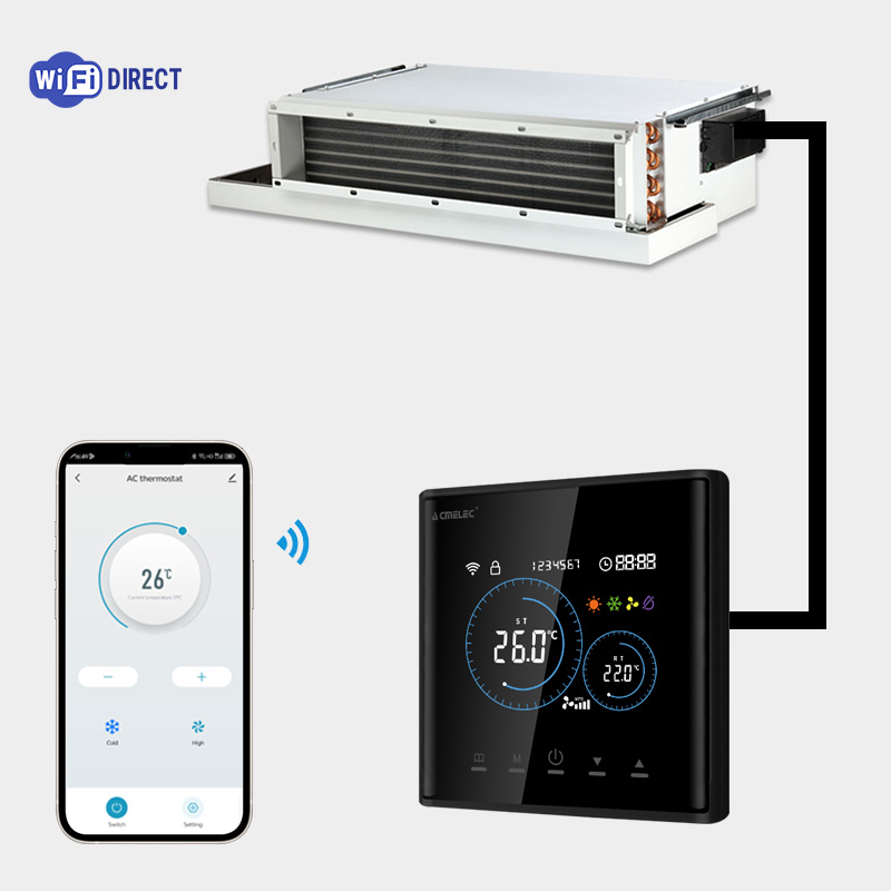 Smart Home Package - スマートファンコイルサーモスタットHVAC WiFiデジタルルームサーモスタットModbusコントローラー（ファンコイルユニット用）