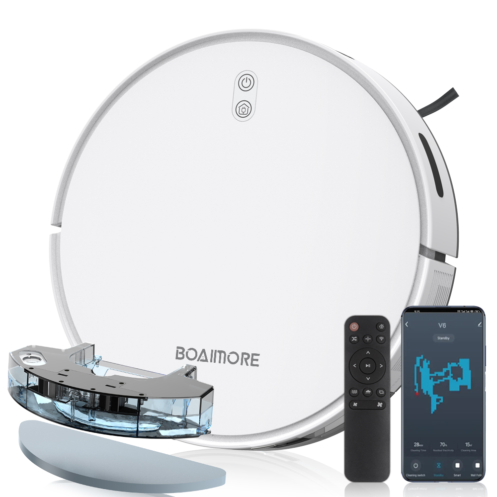 Smart Home Robot - ロボット掃除機コンボモップ 6500PA スマートワイヤレスアプリ制御床掃除機自己充電家庭用ロボット