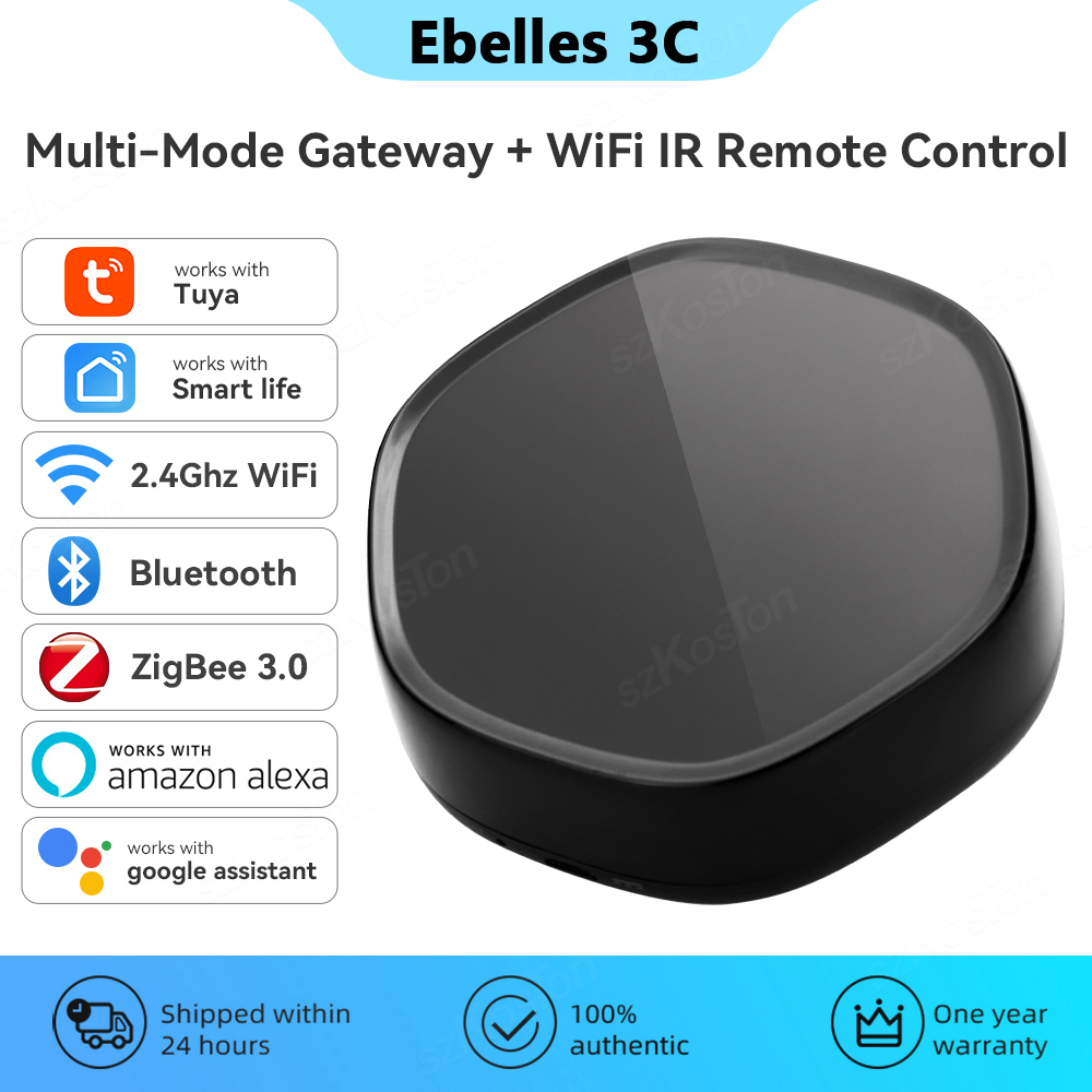 Smart Home Ir - Tuya-ホームマルチモードゲートウェイハブ,irリモートコントロール付き,zigbeeゲートウェイ,Bluetoothメッシュ,スマートライフアプリ,alexaGoogleの音声制御