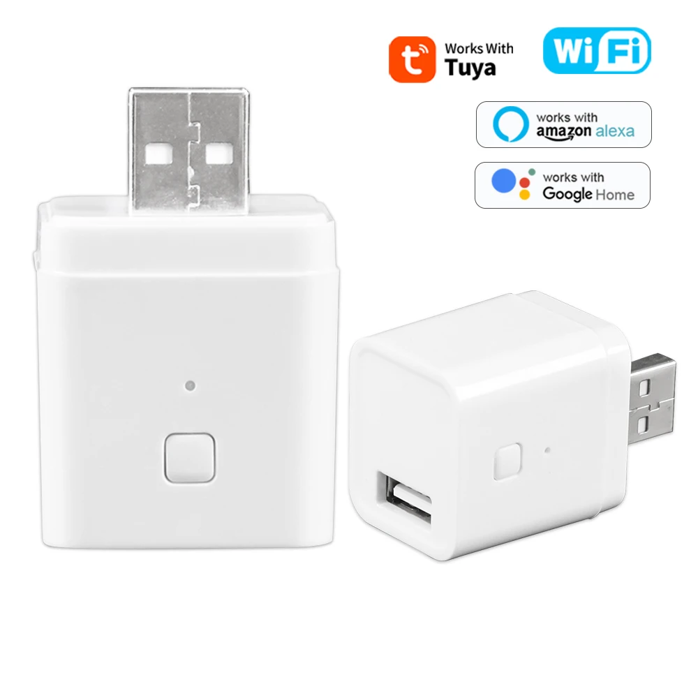 Smart Home Project - WiFiミニマイクロUSBアダプター 5V WiFi USB電源アダプター スマートタイミング充電プラグ Tuya、Alexa、Google
