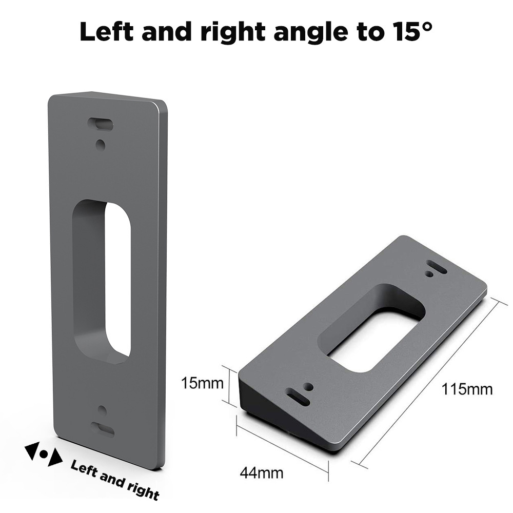 Video Doorbell - DIGIT-調整可能な角度のドアベルブラケット、リングビデオドアベル用家庭用ドアベルブラケット、調整可能