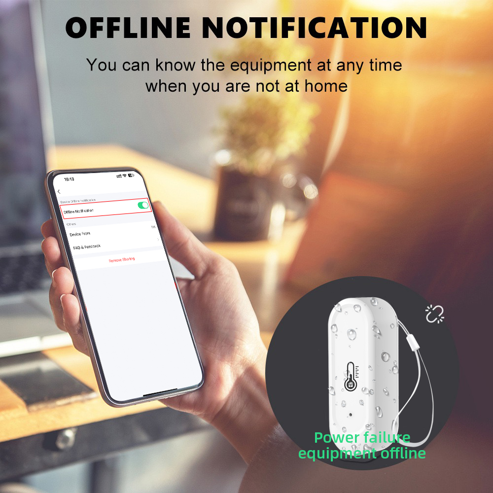 Smart Home Furniture - 防水温度湿度センサー IP65 屋外/屋内スマートホーム Tuya センサー Alexa