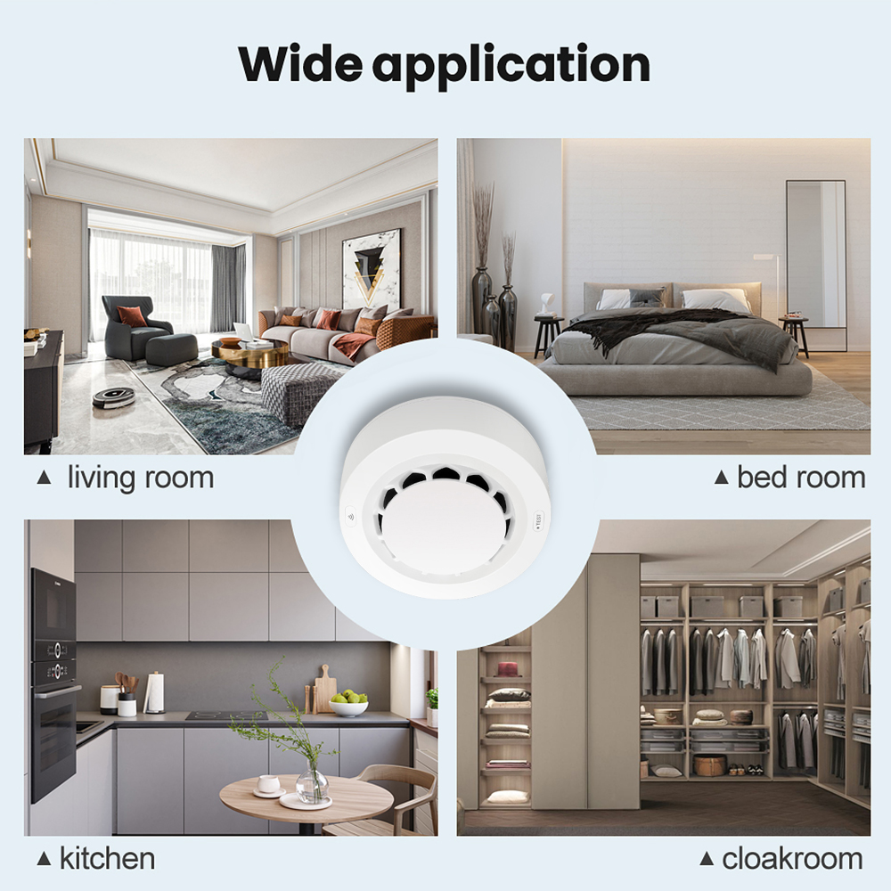 Tuya ZigBee煙感知器 光電式煙警報器センサー 90 - Smart Smoke Detector のレビューと価格