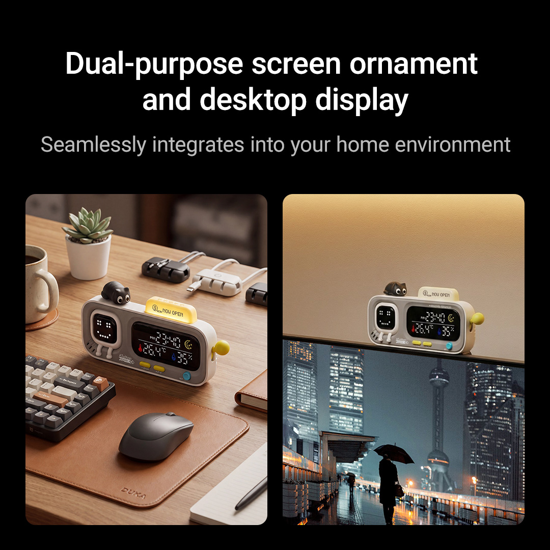 DUKA MOODA スマートデスクトップ温度湿度時計電気デ - Smart Home Office のレビューと価格