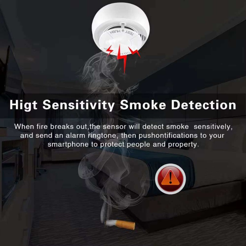 WiFi スマート煙探知機 リアルタイム電話警報 火災警報器 - Smart Smoke Detector のレビューと価格