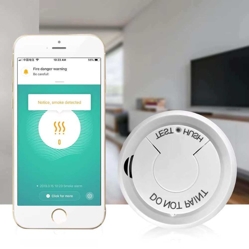 WiFi スマート煙探知機 リアルタイム電話警報 火災警報器 - Smart Smoke Detector のレビューと価格