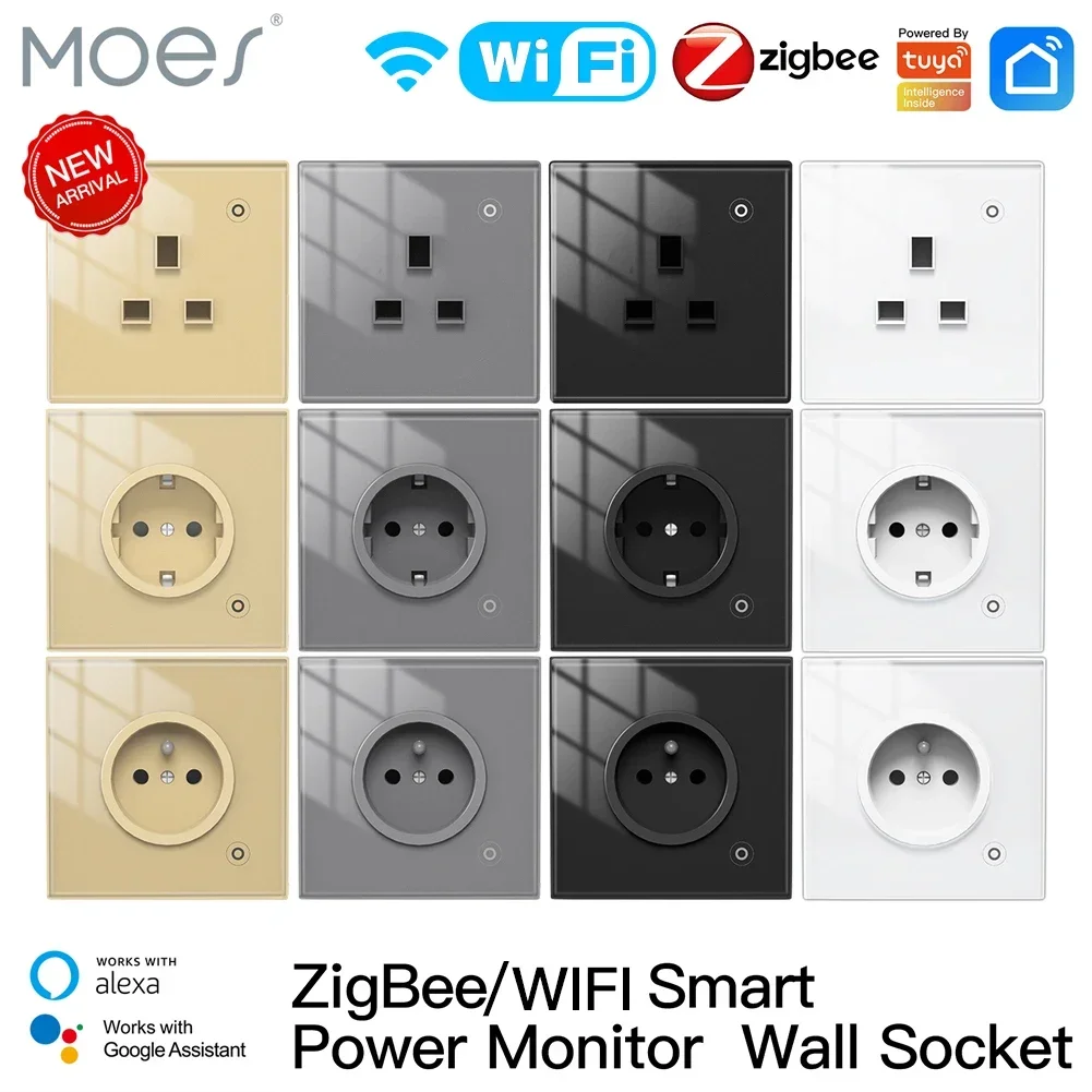 Moes ZigBee 壁ソケット WIFI スマート ガラ - Smart Home Voice Assistant のレビューと価格