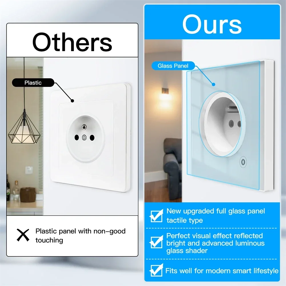 Moes ZigBee 壁ソケット WIFI スマート ガラ - Smart Home Voice Assistant のレビューと価格