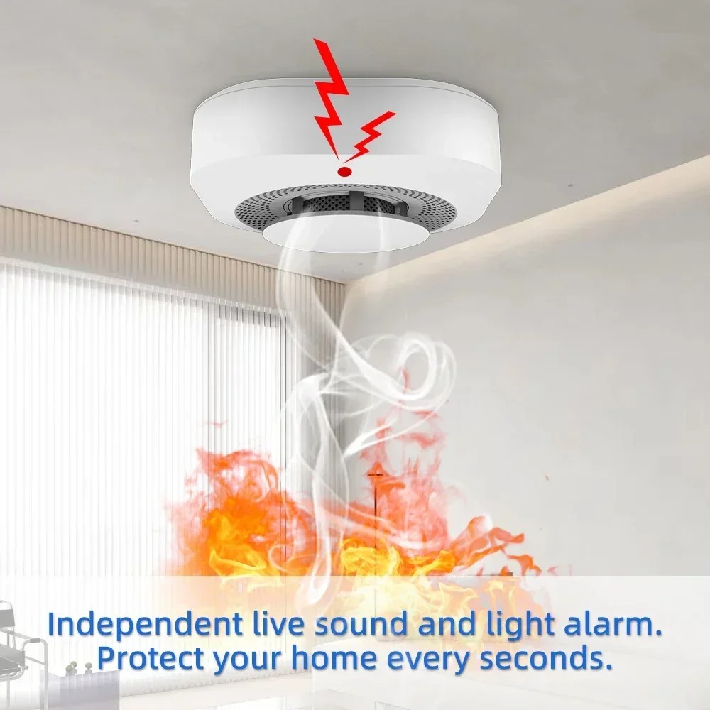 3-in-1独立型スマート交換式煙火災警報器センサー（家庭用 - Smart Smoke Detector のレビューと価格