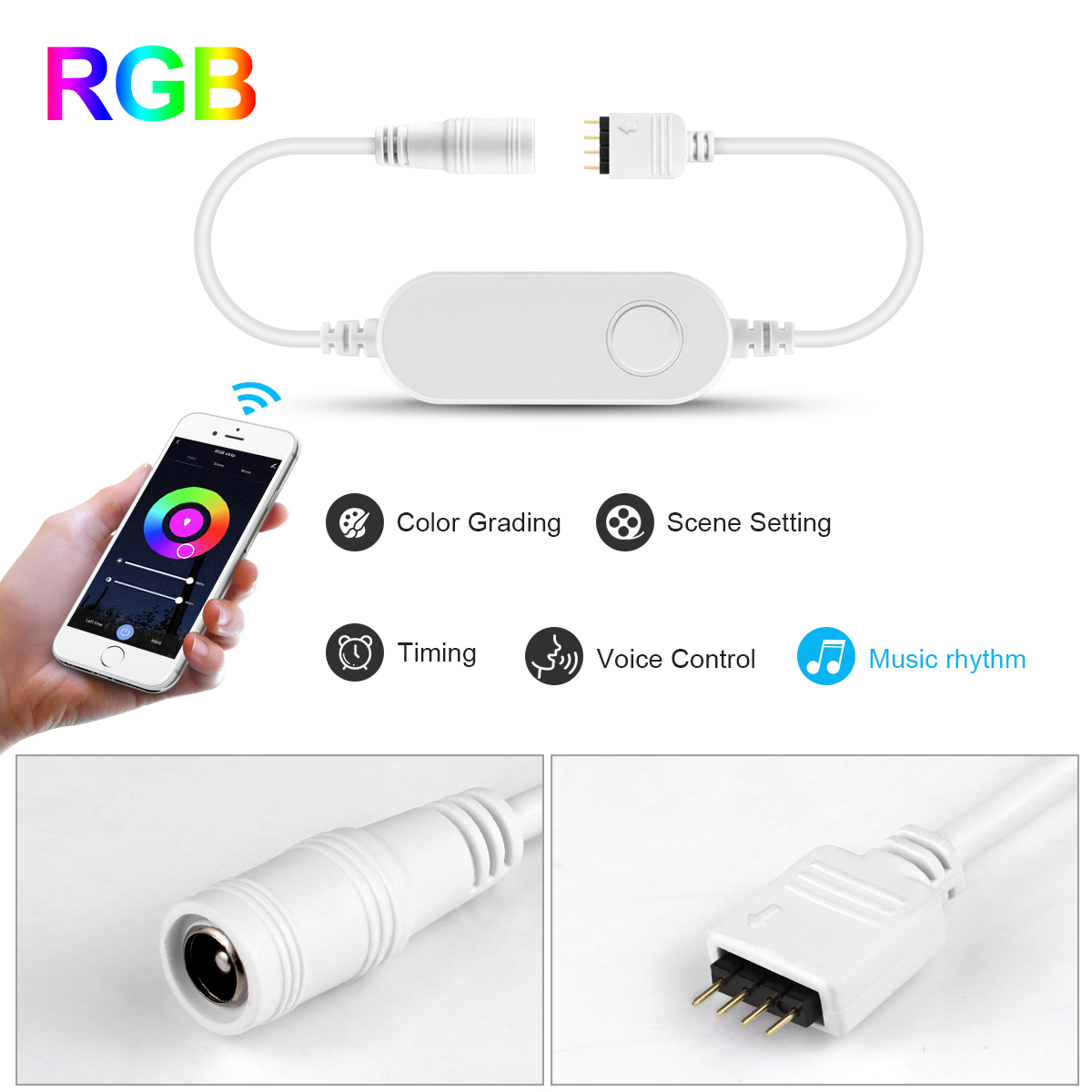 スマートホーム用RGBLEDストリップコントローラー,wif - Smart Power Strip のレビューと価格