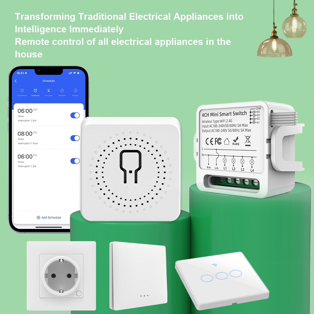 Tuya WiFiスマートスイッチ 1/2/3/4連 4ウェ - Smart Home Project のレビューと価格
