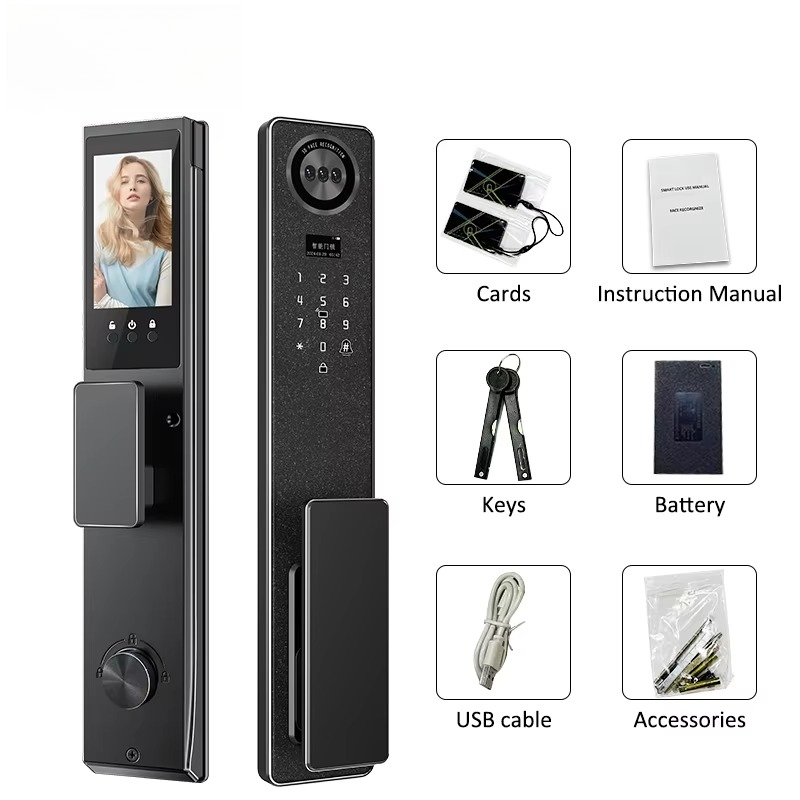 Tuya WiFi スマートドアロック、家庭用生体認証指紋ロ - Smart Home In Us のレビューと価格