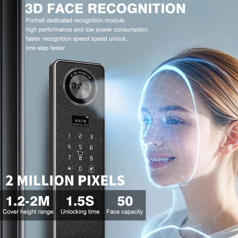 Tuya WiFi スマートドアロック、家庭用生体認証指紋ロ - Smart Home In Us のレビューと価格
