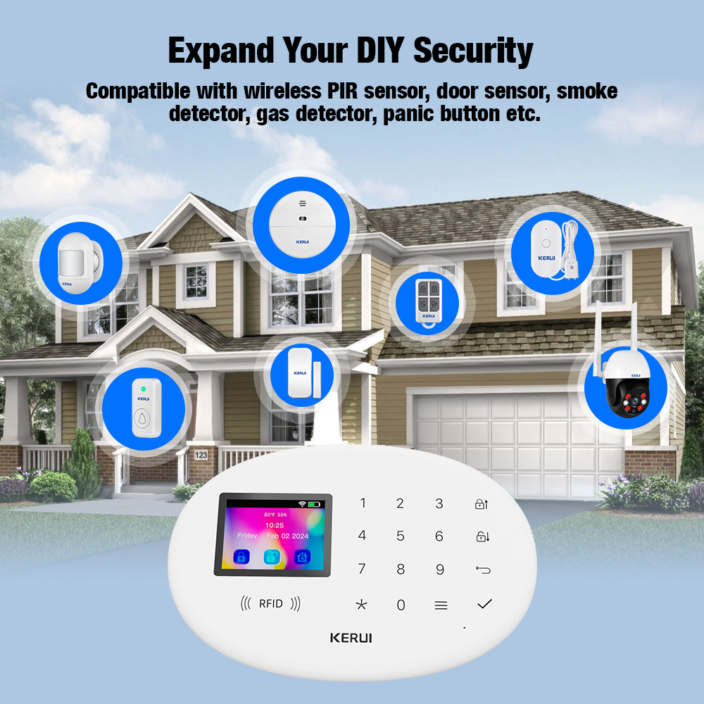 KERUI 4G TuyaスマートアラームシステムW204、 - Smart Smoke Detector のレビューと価格