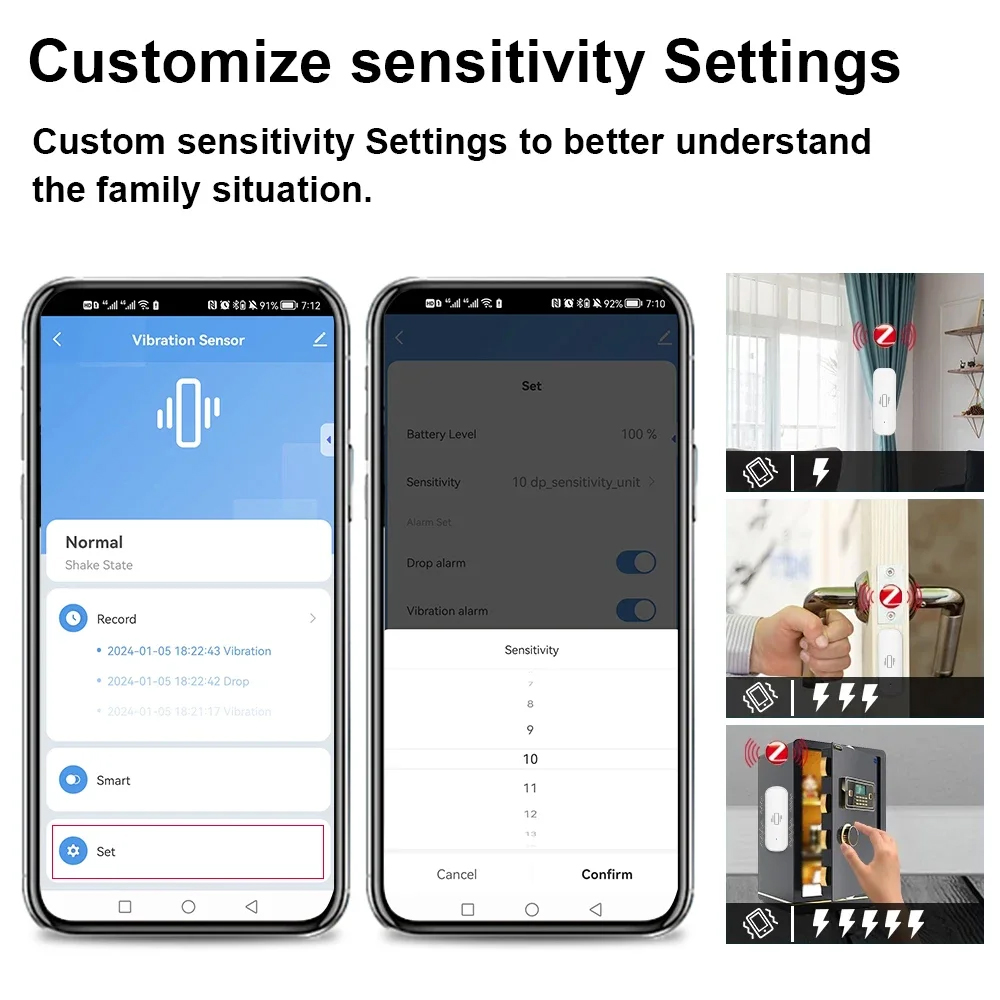 スマート ZigBee 振動センサー アプリ モニター ホー - Smart Home Project のレビューと価格