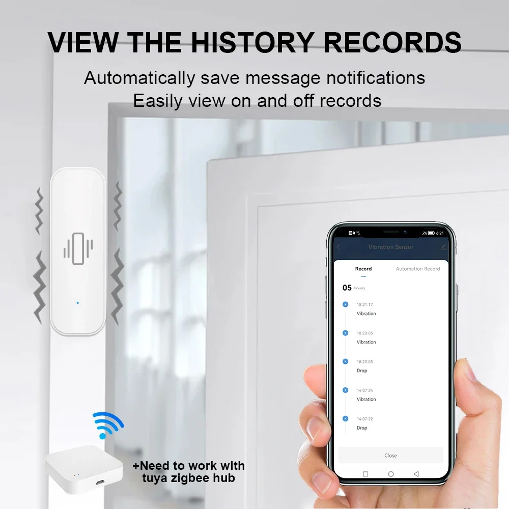 スマート ZigBee 振動センサー アプリ モニター ホー - Smart Home Project のレビューと価格