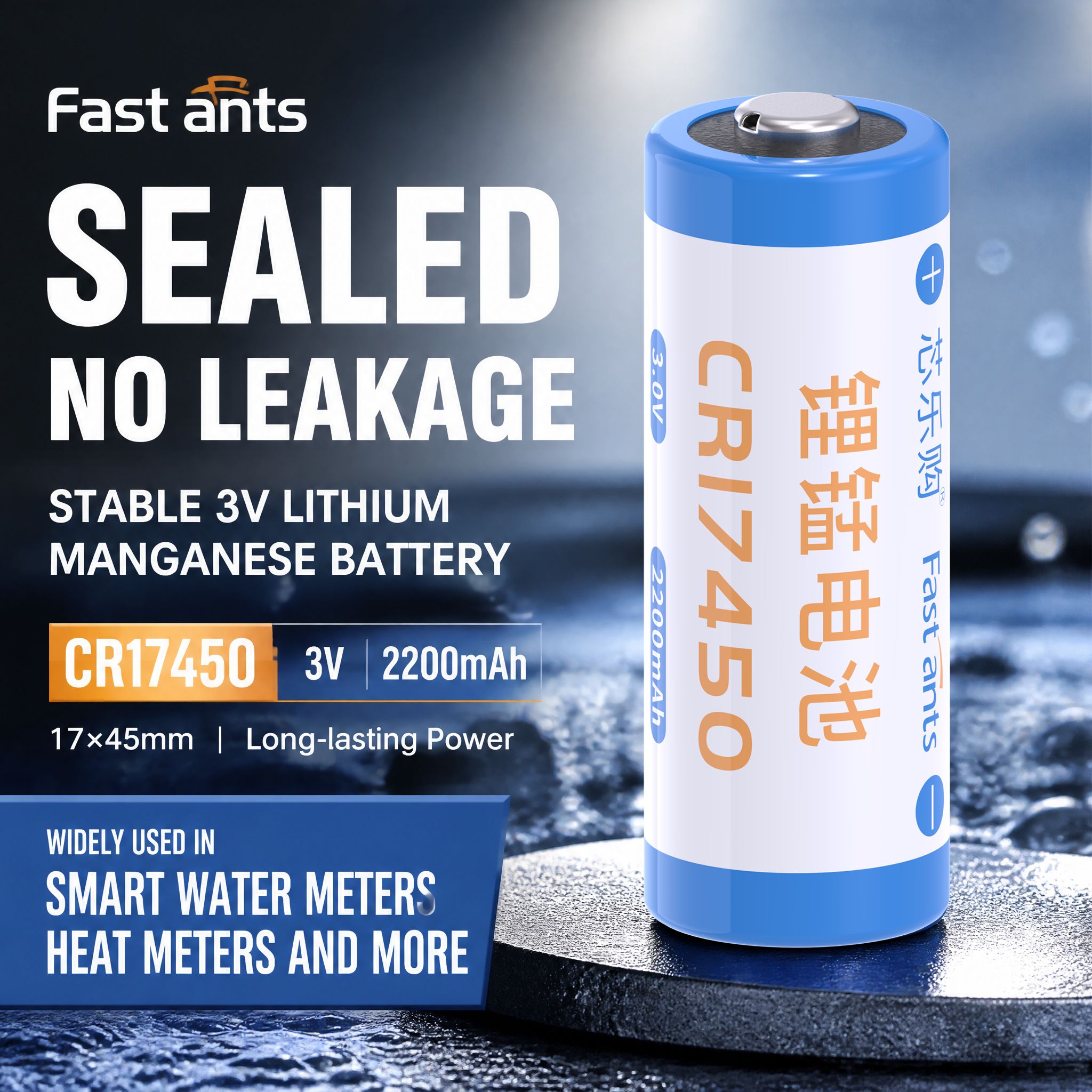 1 個高容量 CR17450 3V 2200mAh Li-M - Smart Smoke Detector のレビューと価格