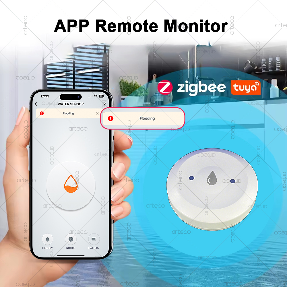 Tuya スマート Zigbee 水センサー 洪水水漏れ検出 - Smart Home Project のレビューと価格