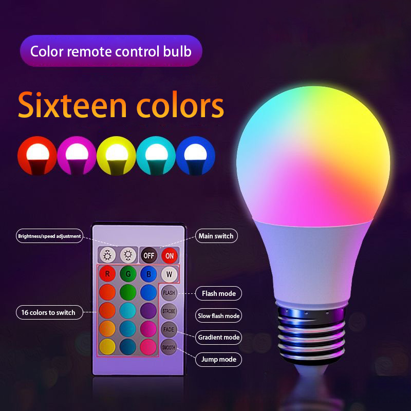 E27 220V 16 色 RGB 電球 LED マルチカラ - Smart Bulb のレビューと価格