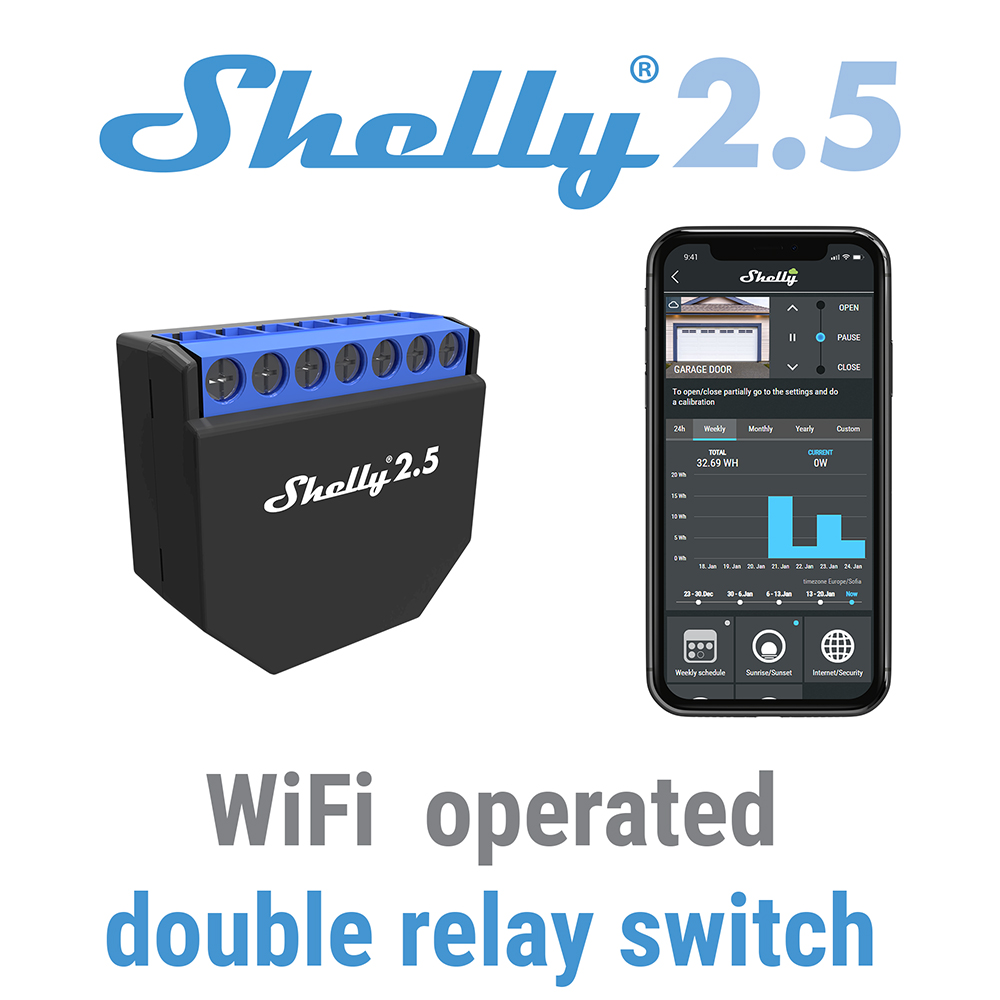 シェリー 2.5 スマートホームダブルリレー WiFi スイ - Smart Home Open Source のレビューと価格