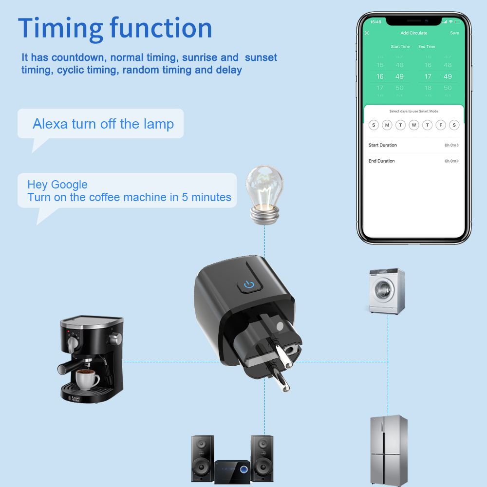 Tuya スマートソケット WiFi リモートコントロール  - Smart Home Project のレビューと価格