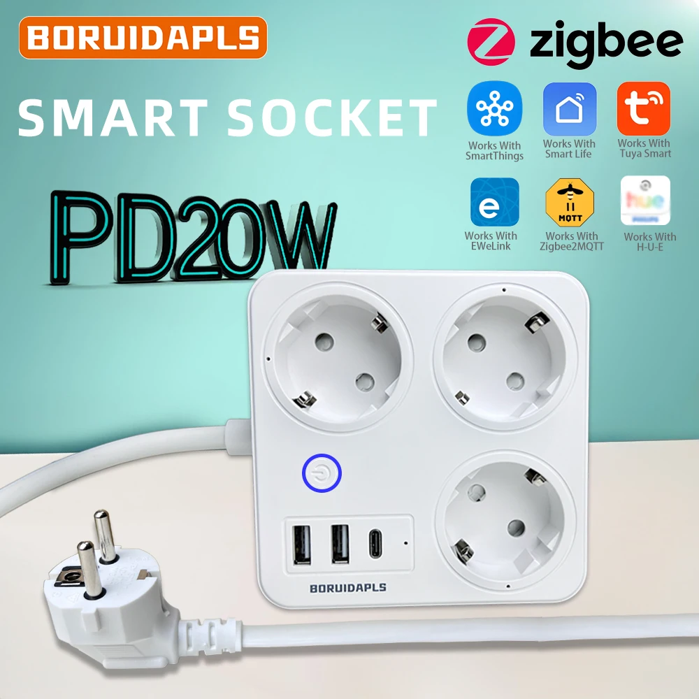 BORUIDAPLS ZigBee EU スマート電源タップ - Smart Power Strip のレビューと価格