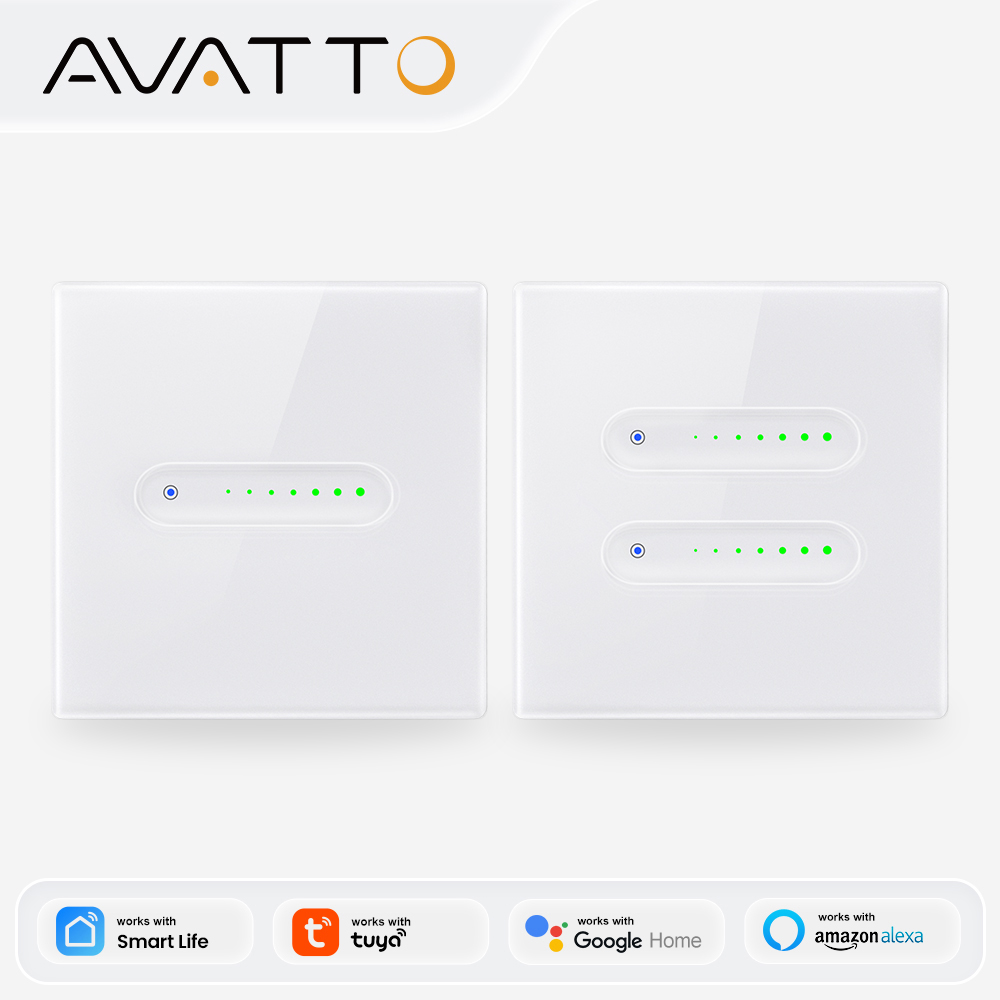AVATTO WiFi 1/2 ギャングスマート調光スイッチ - Smart Home Touchscreen Control Panel のレビューと価格