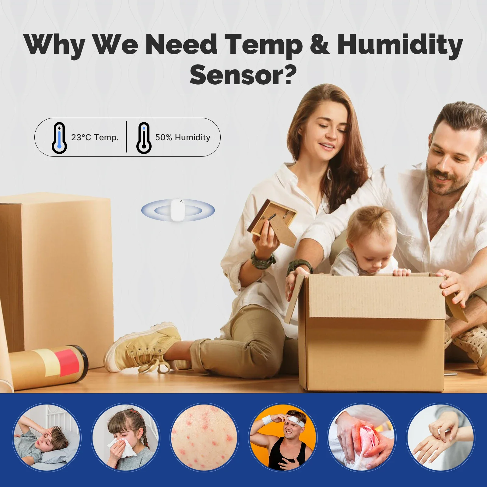 MOES Tuya Zigbee スマート温度湿度センサー  - Smart Home Furniture のレビューと価格