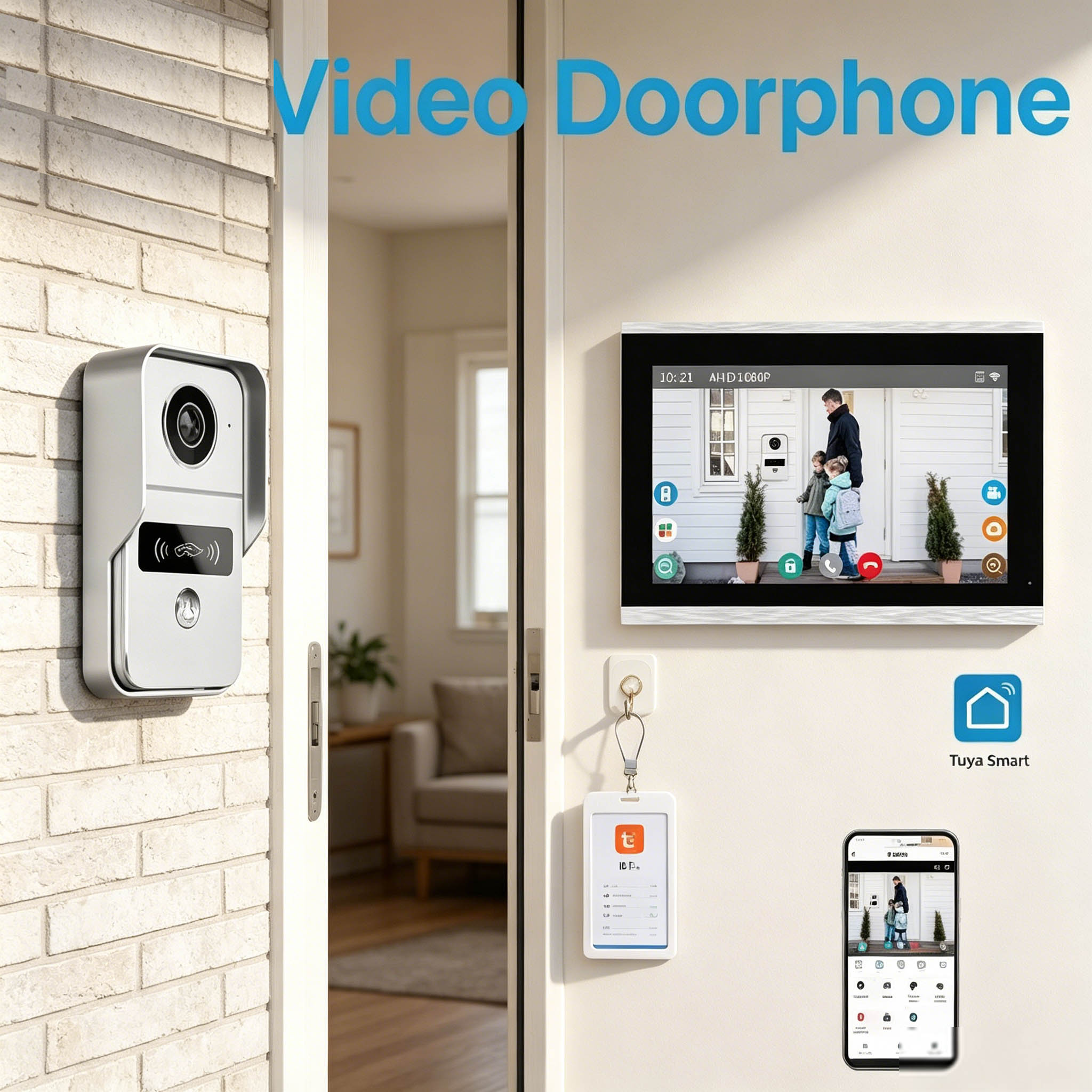 ドアインターホン ドアベル、10.1インチ、1080P HD - Video Doorbell のレビューと価格