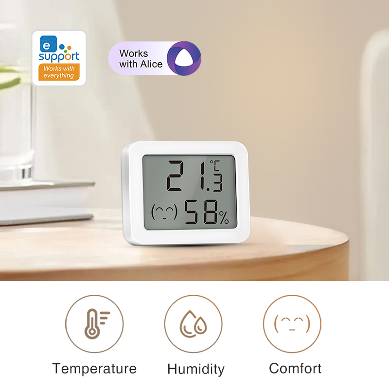 Ewelink Zigbee3.0 温度と湿度センサー リア - Smart Home Furniture のレビューと価格