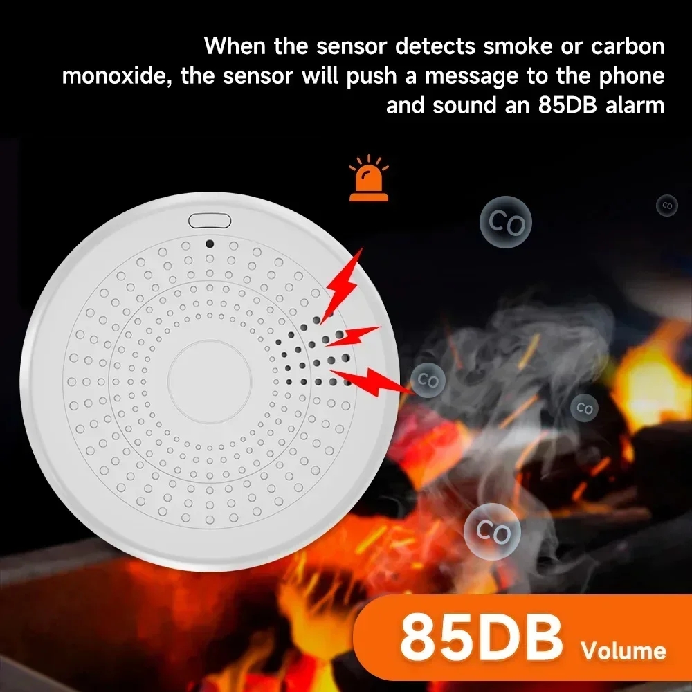 スマートZigBee煙・CO複合アラーム Tuyaアプリ制御 - Smart Smoke Detector のレビューと価格