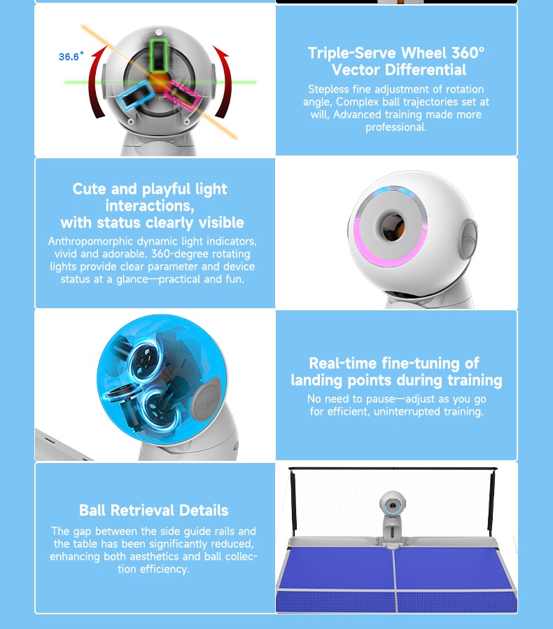 アップグレード版電動インテリジェント卓球ロボット 室内スマー - Smart Home Robot のレビューと価格