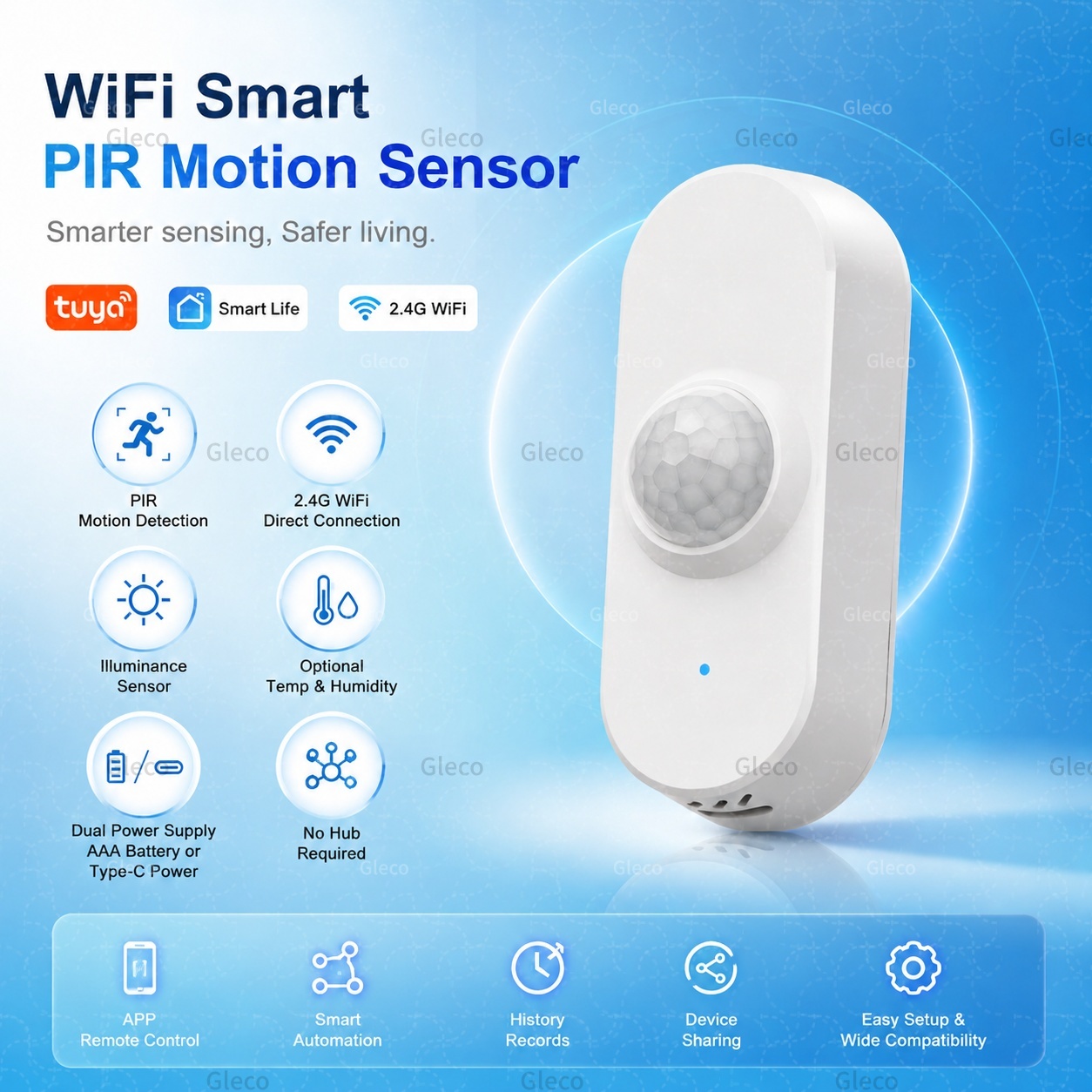 Tuya WiFi PIR モーションセンサー スマートホー - Smart Home Ir のレビューと価格