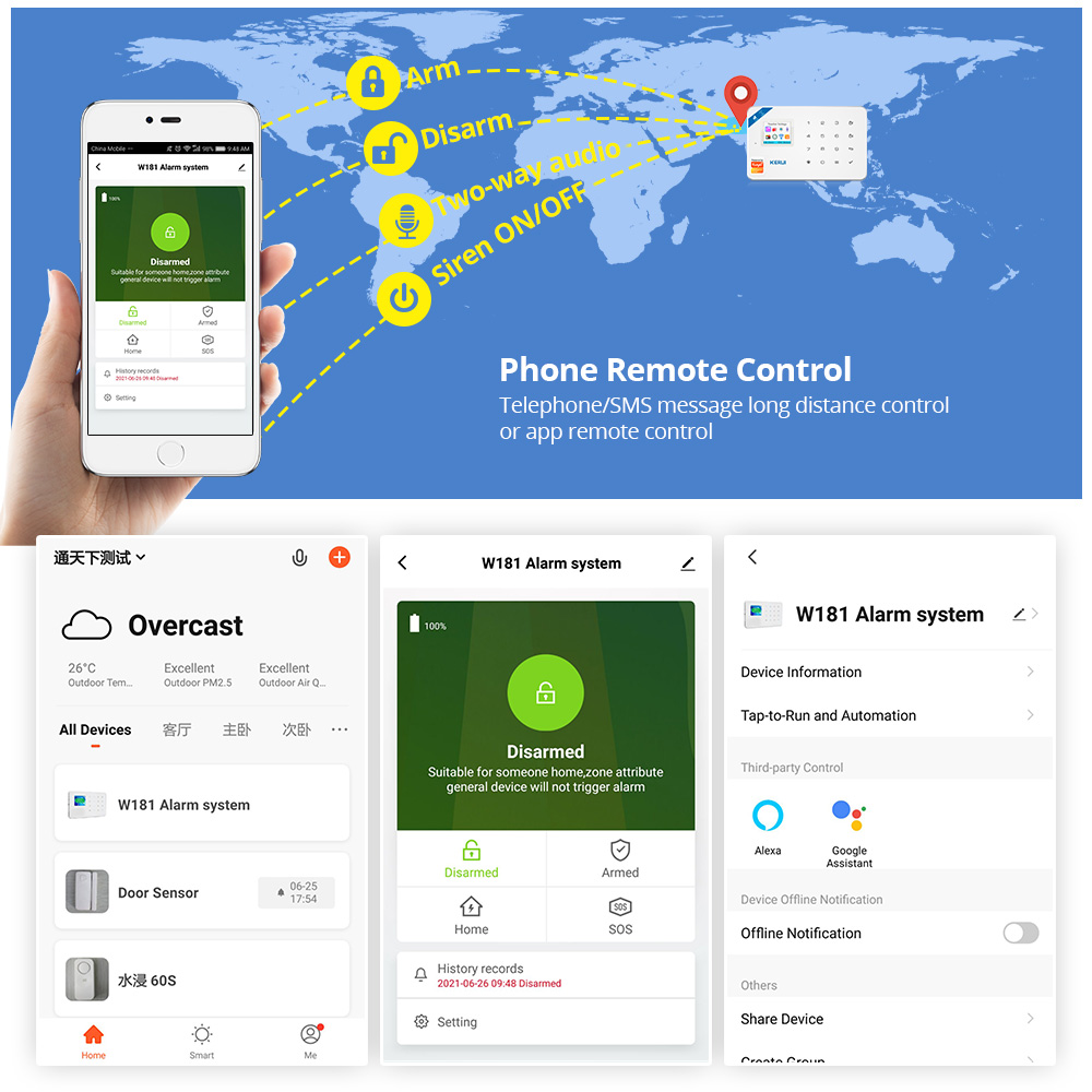 KERUI セキュリティ警報システムキット W184 4G  - Smart Home Package のレビューと価格