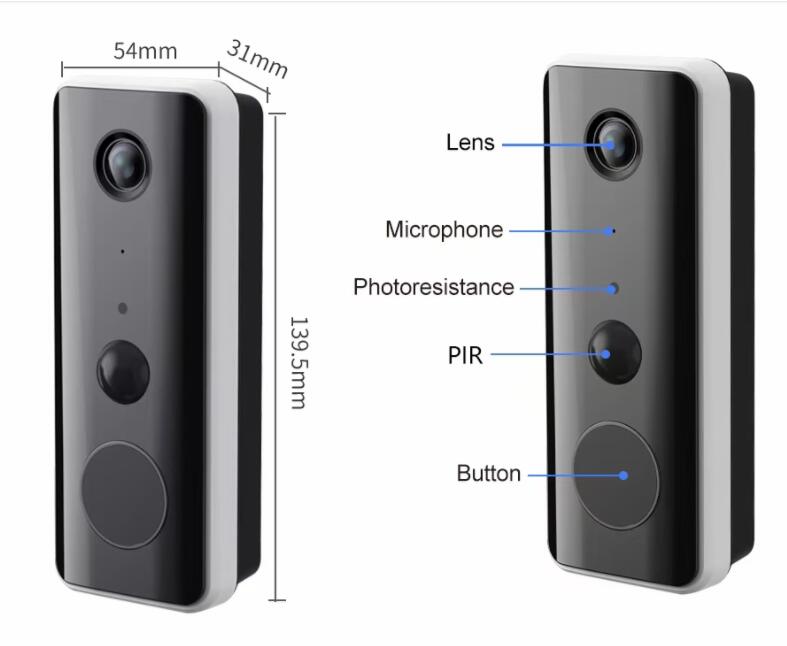3MP 1296P Tuya APP 低消費 WIFI IP - Video Doorbell のレビューと価格