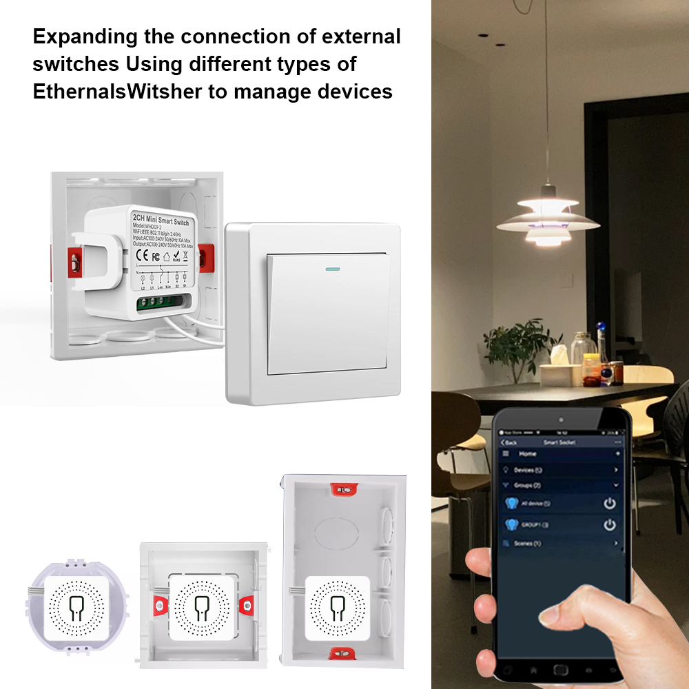 2ウェイTuyaスマートスイッチ2連スマートライトブレーカー - Smart Home Integration のレビューと価格
