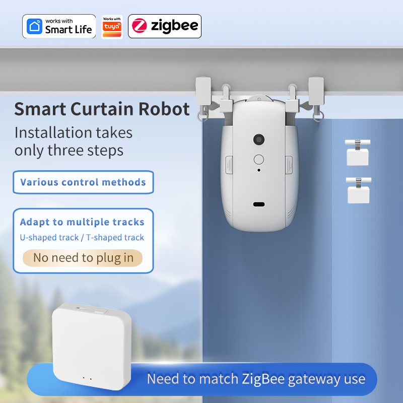 Zigbeeスマートカーテンドライバーロボット 自動カーテン - Smart Home Robot のレビューと価格