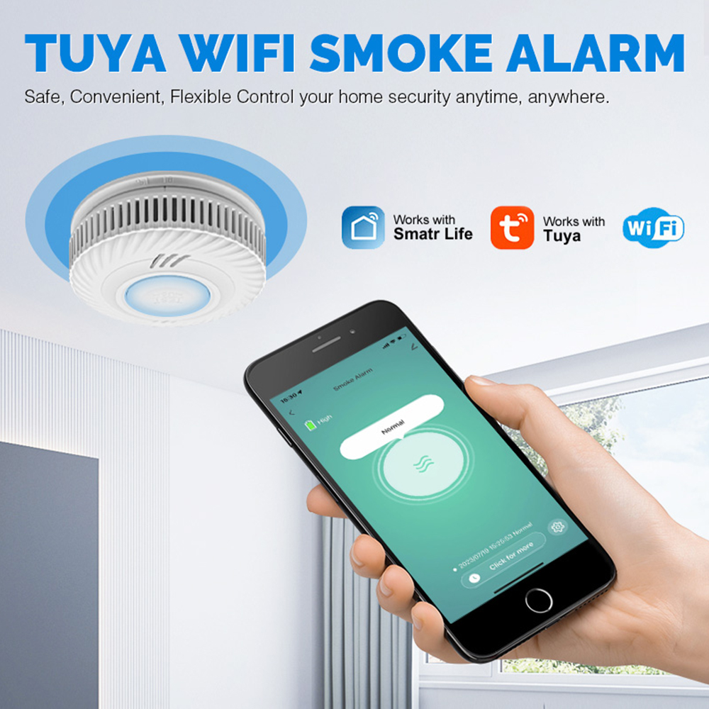 LELLKI WiFi 煙探知機 長いバッテリー寿命 火災保 - Smart Smoke Detector のレビューと価格