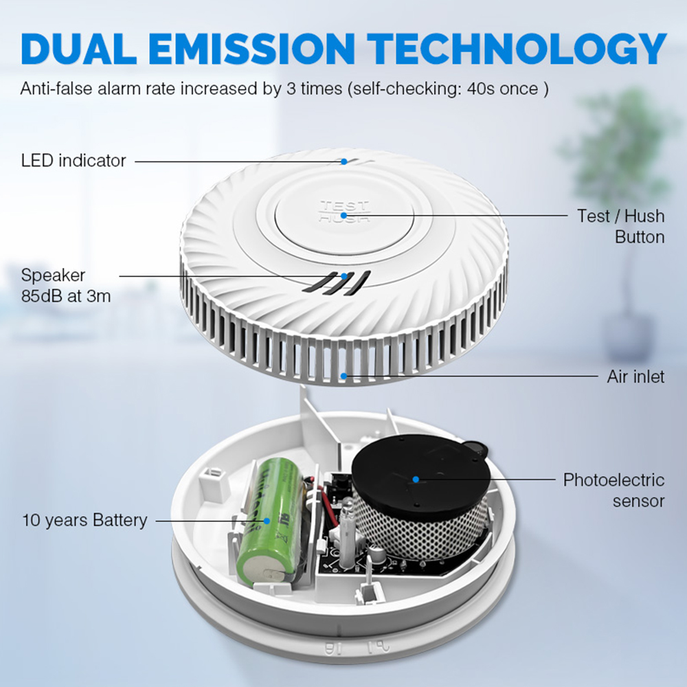 LELLKI WiFi 煙探知機 長いバッテリー寿命 火災保 - Smart Smoke Detector のレビューと価格