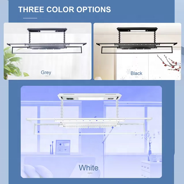 WiFi対応格納式スマート折りたたみ電気衣類乾燥ハンガー ス - Smart Home In Us のレビューと価格
